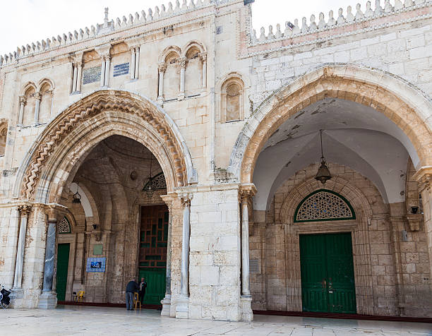 moschea al-aqsa. monte del tempio. gerusalemme, israele. - islam middle eastern ethnicity history haram foto e immagini stock