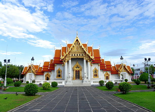 istock The Marble Temple in Thailand name watbencha 504604657