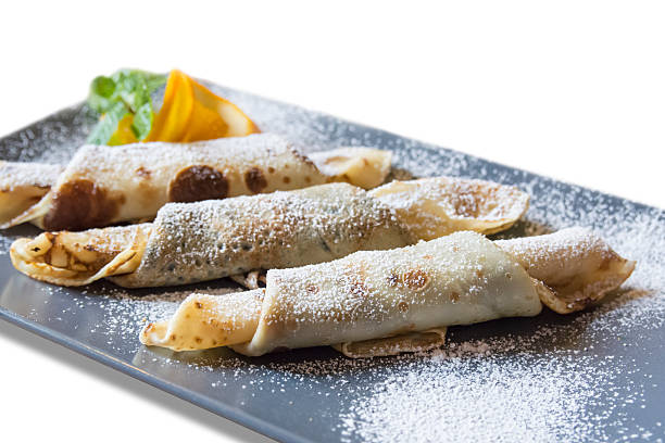 istock Pancakes with powdered sugar - isolated 504605486