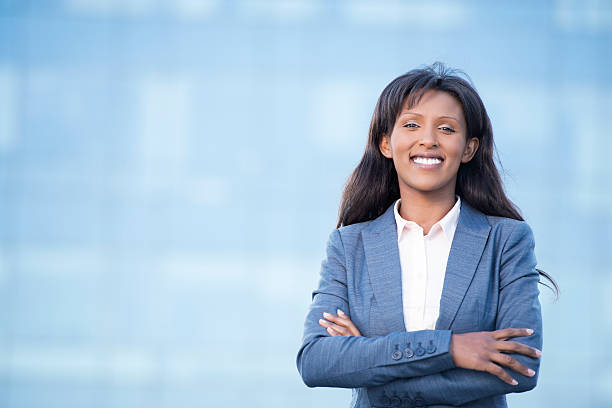 istock Office employee woman portrait. 504605726