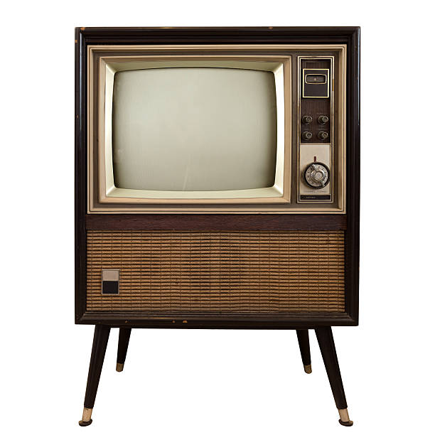 Vintage television Vintage television - old TV isolate on white ,retro technology old television stock pictures, royalty-free photos & images