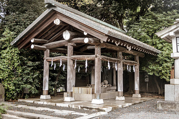 Tokyo, Japan - November 20, 2015: The Tōgō Shrine was built in 1940 and dedicated to Gensui The Marquis Tōgō Heihachirō shortly after his death. It is located in Harajuku, Tokyo, Japan. There, The Marquis Tōgō Heihachirō is celebrated as a shinto kami.