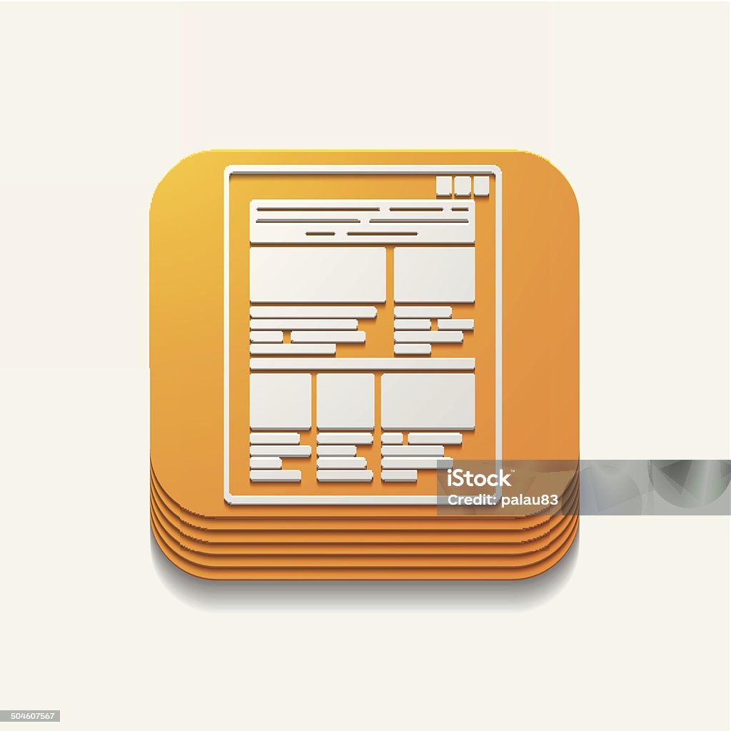 Square Button Computer Interface Square Button Interface Stock Illustration - Download Image Now ...