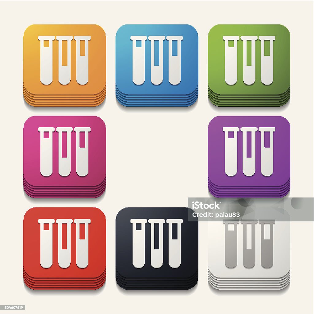 Beaker Computer Program Square Button Tube Stock Illustration - Download Image Now - Beaker ...