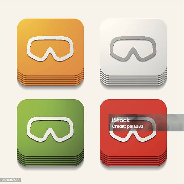 Square Mask Icon Square Button Mask Stock Illustration - Download Image Now - Activity ...