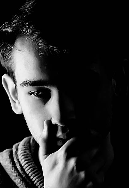 istock Black and White Image of Teenager in Deep Thought 504608604