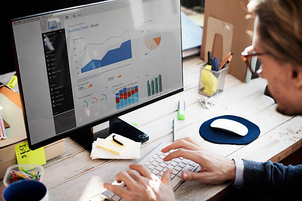 istock Businessman Working Dashboard Strategy Research Concept 504608826