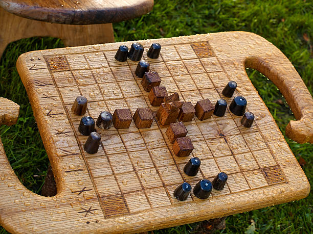 Old Medieval juego de mesa - foto de stock