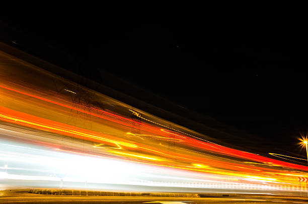 istock Heavy Light Streaks over dark background 504610162