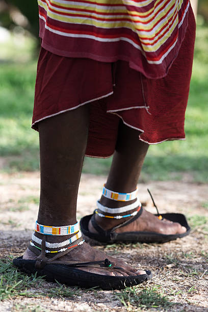 istock Maasai traditional shoes 504610450