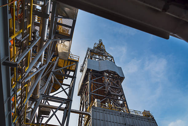 istock offshore oil and gas rig structure and equipments 504610470