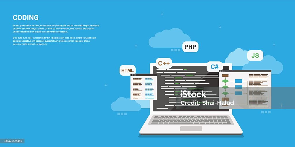 Coding Stock Illustration - Download Image Now - Computer Software ...