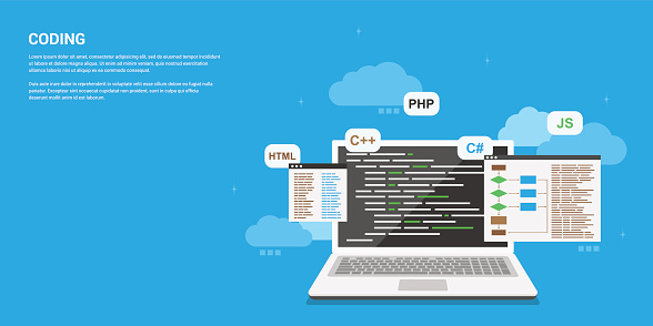 Coding Stock Illustration - Download Image Now - Computer Software ...
