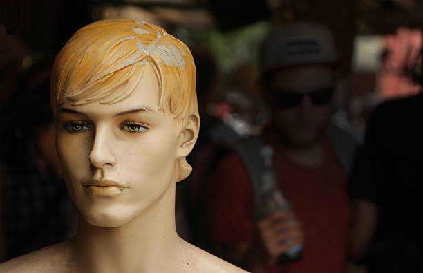 istock Old retro style male mannequin 504634690
