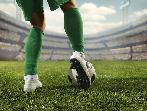 istock Close up soccer player with ball 504637034