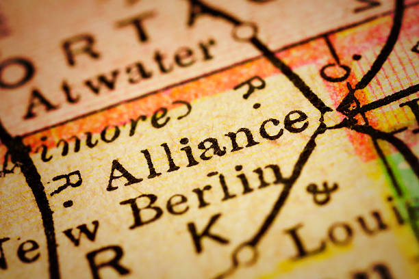 istock Alliance, Ohio on an Antique map 504641018