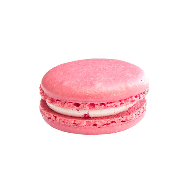 istock Strawberry macaron french biscuit dessert 504643386