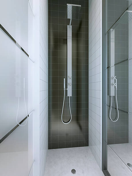 istock Shower in a minimalist style 504645502