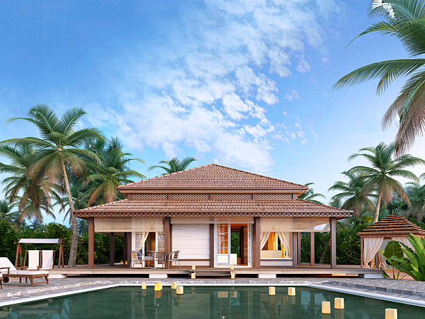 istock Large luxury bungalows on the islands. 504646004