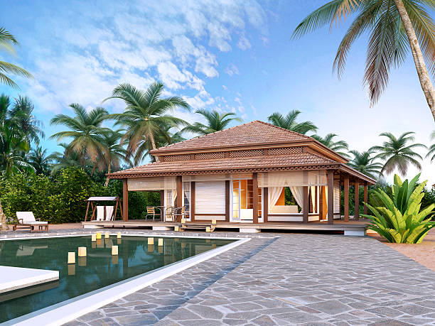istock Large luxury bungalows on the islands. 504646092