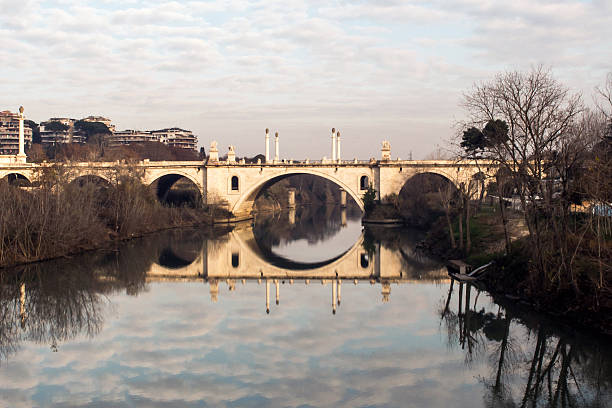 Flaminio Bridge now known as Corso Francia. The first stone was laid in 1938 at the behest of the Duce on a project by the architect Brasini. It is the first monumental bridge over the Tiber in northern Rome.