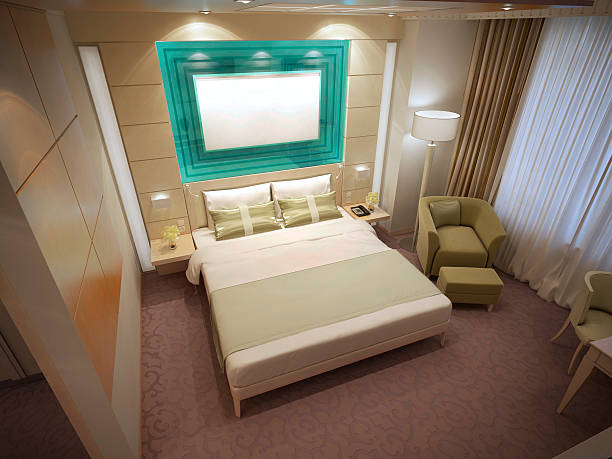 istock Top view on large business hotel room 504648290