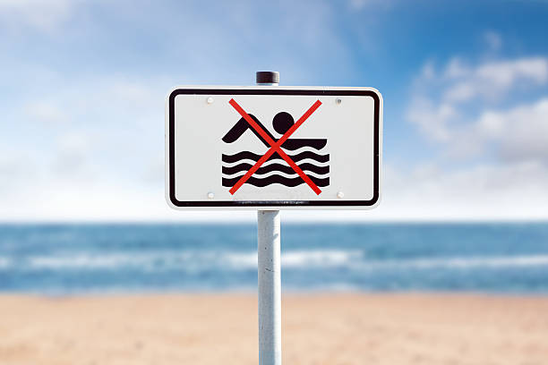 istock prohibition sign on the Baltic Sea 504651741