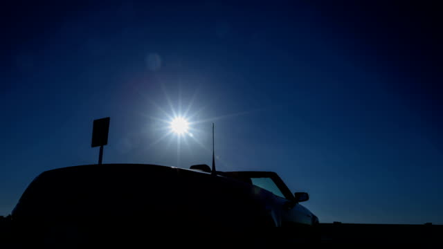 Time lapse convertible sun rising