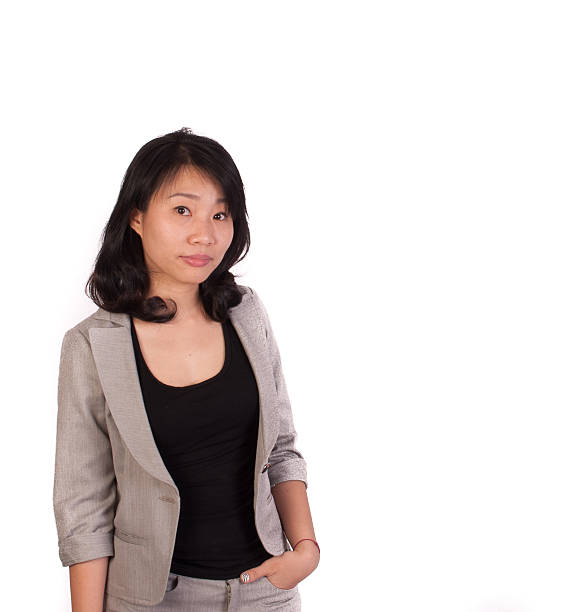 Middle aged Asian business woman stock photo