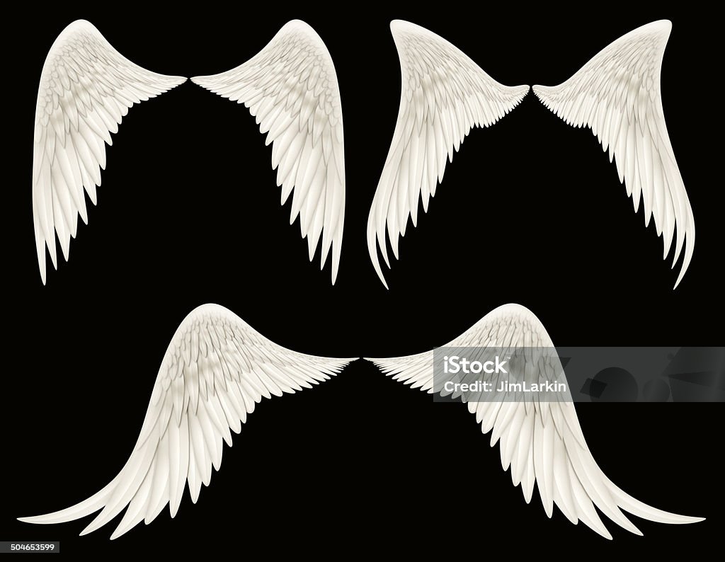 Angel Wings Digital illustration of angel wings. A Clipping Path is included. They are ready to be composited with other images. Angel Stock Photo