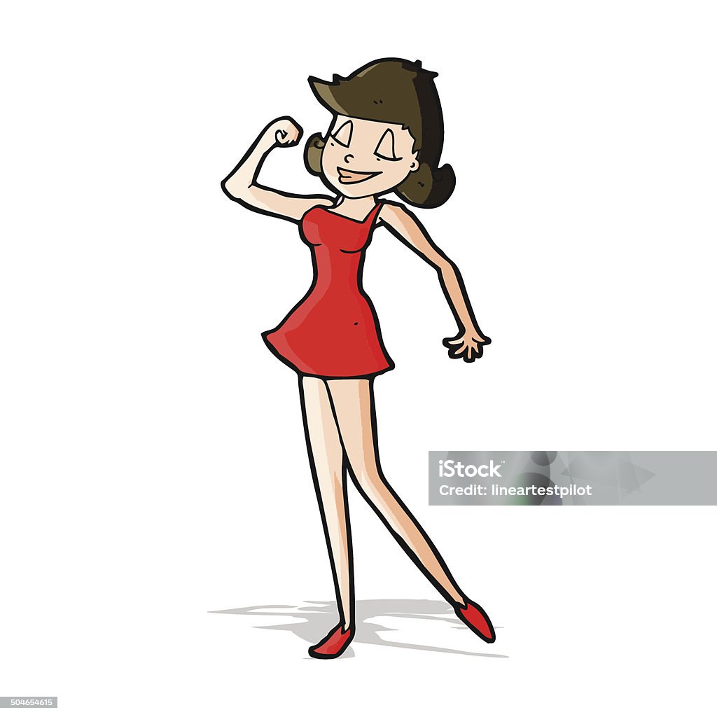 Cartoon Woman With Can Do Attitude Stock Illustration - Download Image Now  - Adult, Attitude, Bizarre - iStock