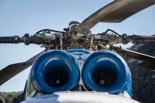 Detail of a helicopter