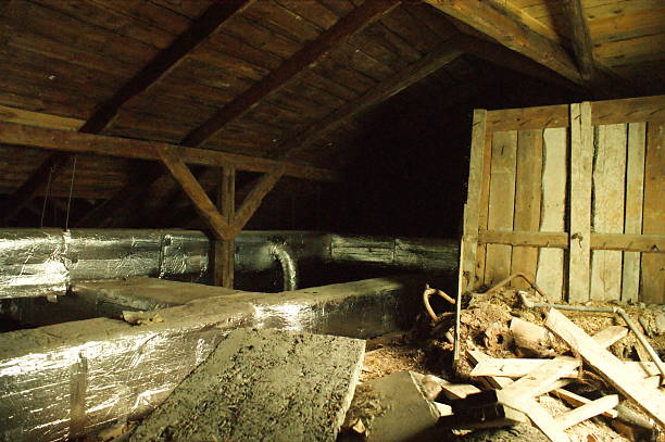istock Old loft in an abandoned palace 504656889
