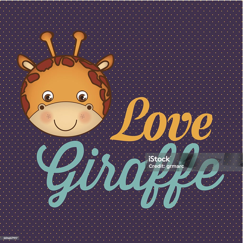 Animal icon Illustration of animal icons, love giraffe. vector illustration Animal stock vector