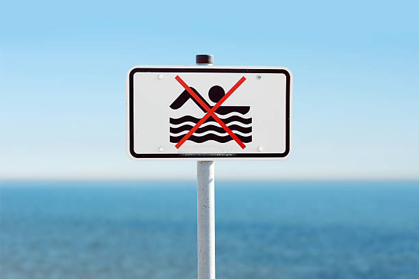 istock prohibition sign on the Baltic Sea 504680069