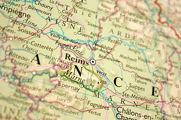 istock Map showing the city of Reims 504680493