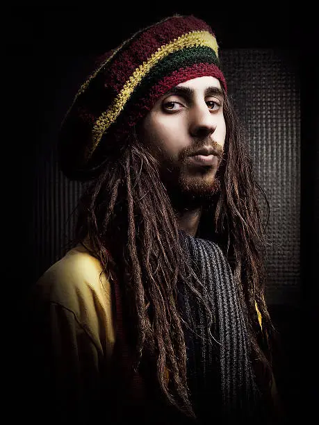 Rastafarian guy portrait