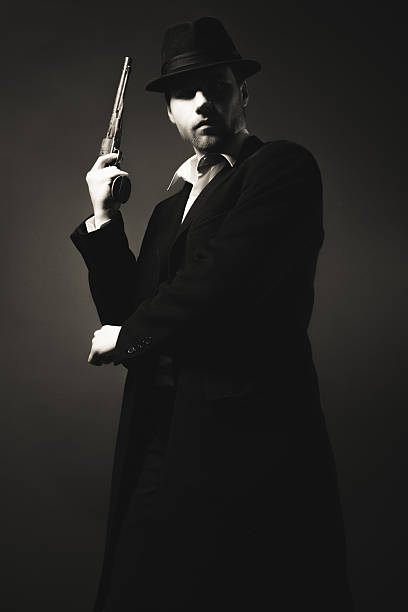 istock Midnight gangster in vintage look. 504686723