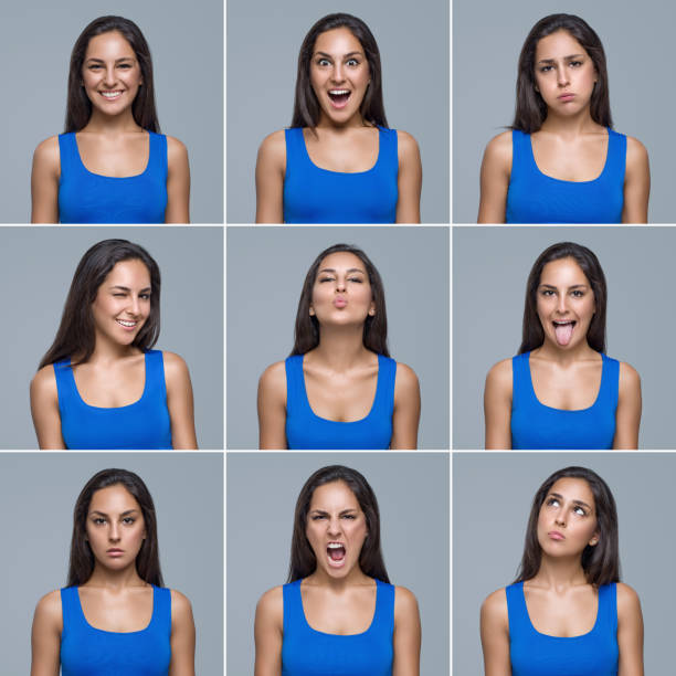 istock Young woman making facial expressions 504686729