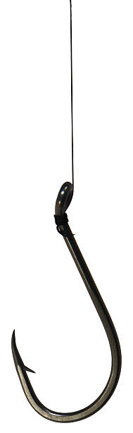 istock Silver fishing hook 504686803