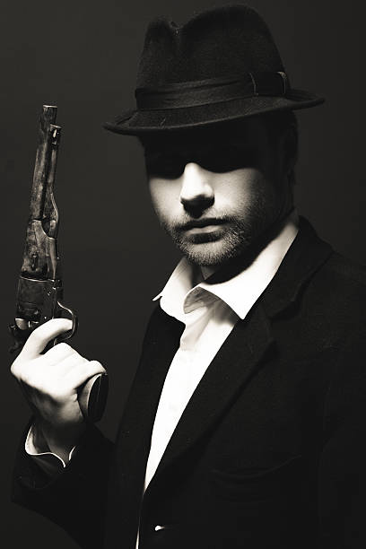 istock Midnight gangster in vintage look. 504686973