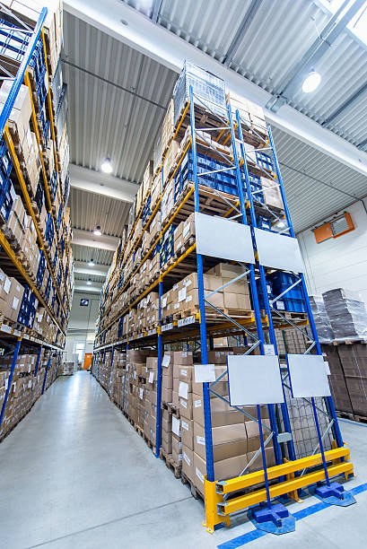 istock Interior of large distribution center 504696496