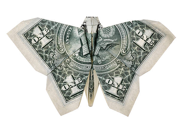 istock Dollar origami butterfly 504696744