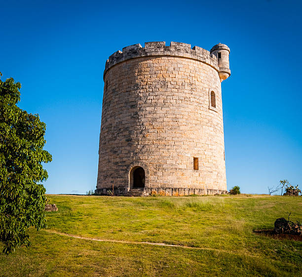 Round shaped, small, stone built, castle in Varadero, Cuba.
