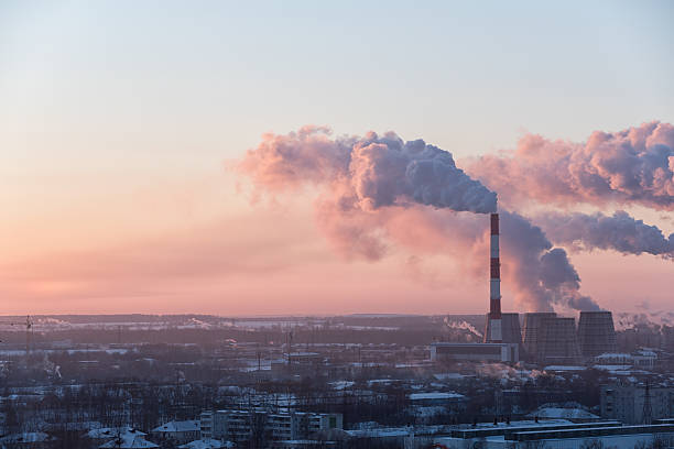 istock Beautiful industrial cityscape during sunrise 504701460