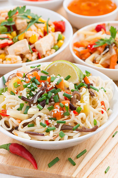 istock noodles and vegetables, fried rice with tofu 504702564