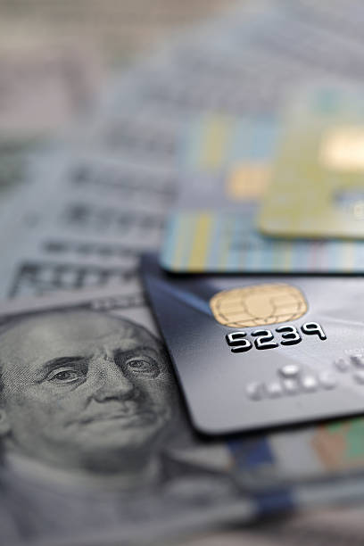 istock credit cards on dollars 504705104