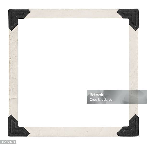 Photo Frame With Black Corners Stock Photo - Download Image Now - Antique, Black Color, Blank