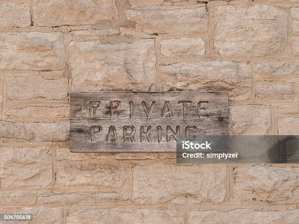 Private Parking Stock Photo - Download Image Now - Brick, Brick Wall, Building Exterior