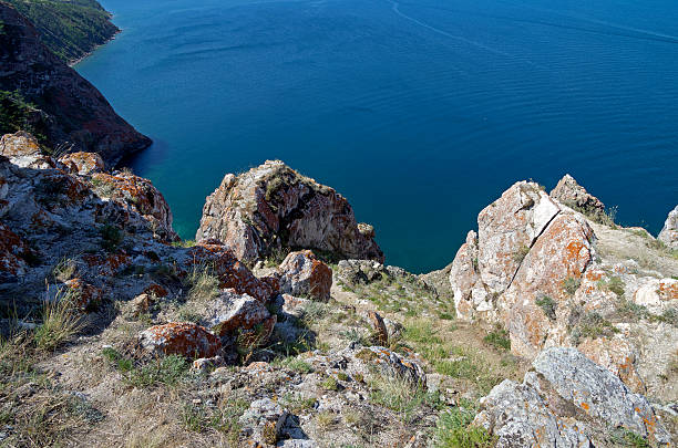 istock Coastal cliffs. Lake Baikal, Russia. 504706475